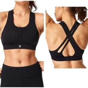 Sweaty Betty All Train Sports Black Bra 38 E High Compression